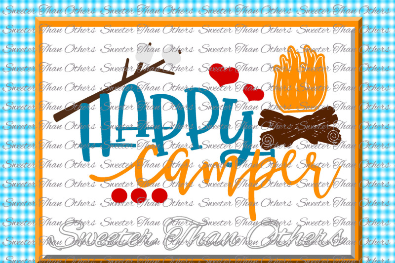 Download Camping SVG, Happy Camper Svg pattern, Dxf Silhouette ...