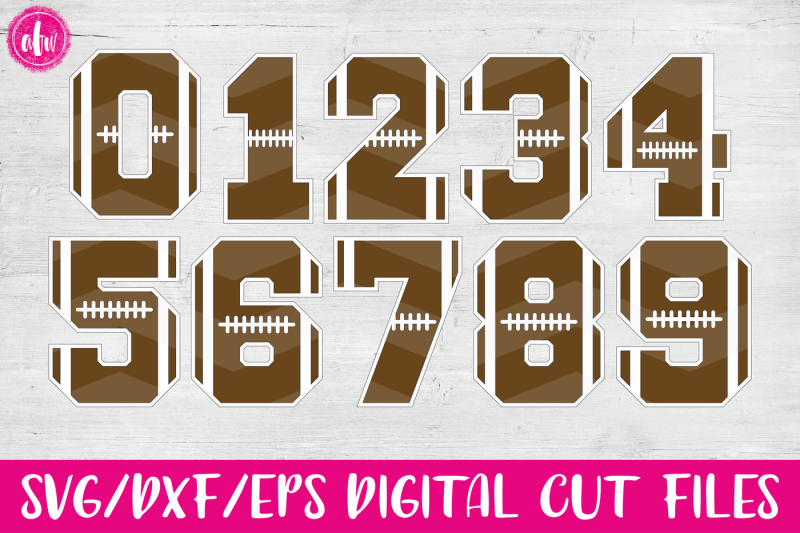 Free Football Numbers Svg Dxf Eps Digital Cut Files Svg Download Svg Files Birthday