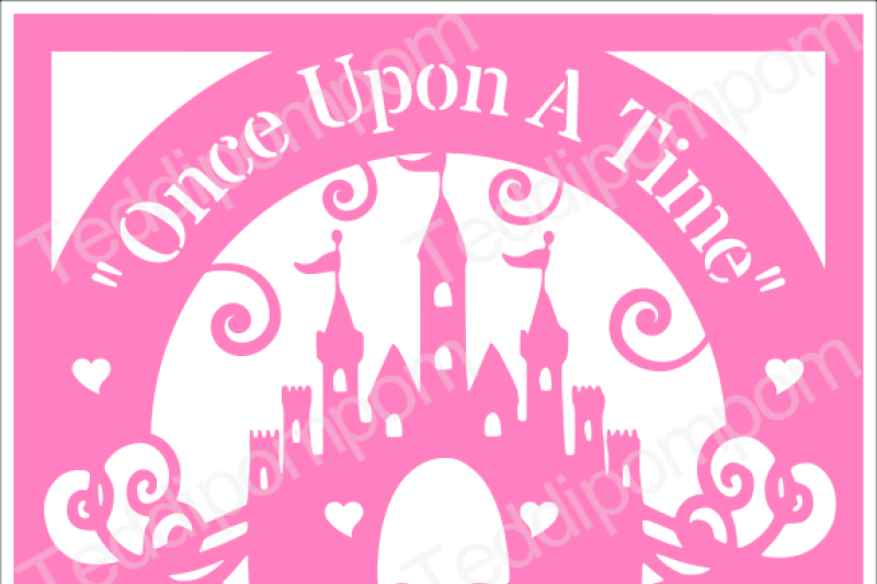 Girls Svg Cutting File Disney Castle Svg Once Upon A Time Cutting File Cricut Silhouette Cameo Scrapbooking Papercutting Card Making Digital Upload By Sandie Carson Teddipompom Thehungryjpeg Com