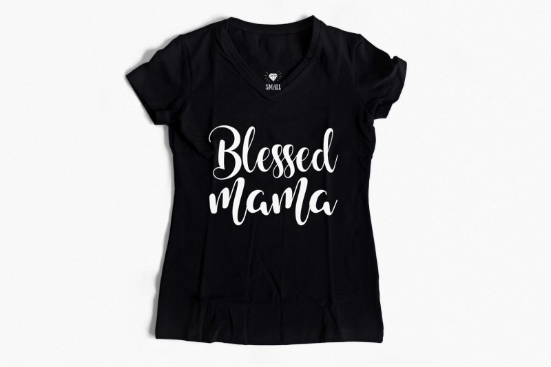 Blessed Mama SVG PNG EPS DXF Mother's day SVG file By TheBlackCatPrints ...