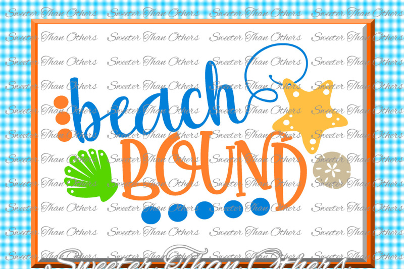 Free Beach Svg Beach Bound Svg Summer Beach Pattern Dxf Silhouette ...