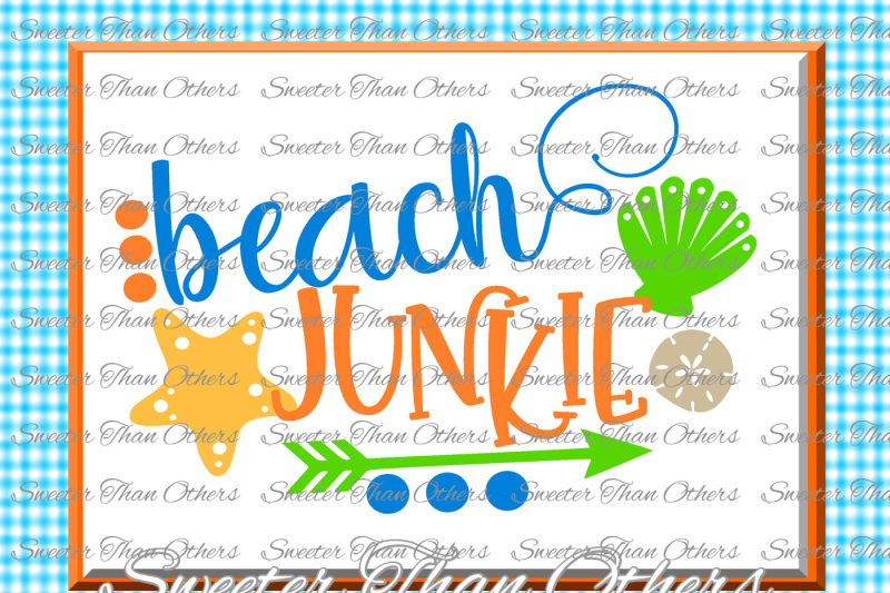 Download Free Beach Svg Beach Junkie Svg Summer Beach Pattern Dxf Silhouette Cameo Cut File Cricut Cut File Instant Download Vinyl Design Htv Scal Crafter File