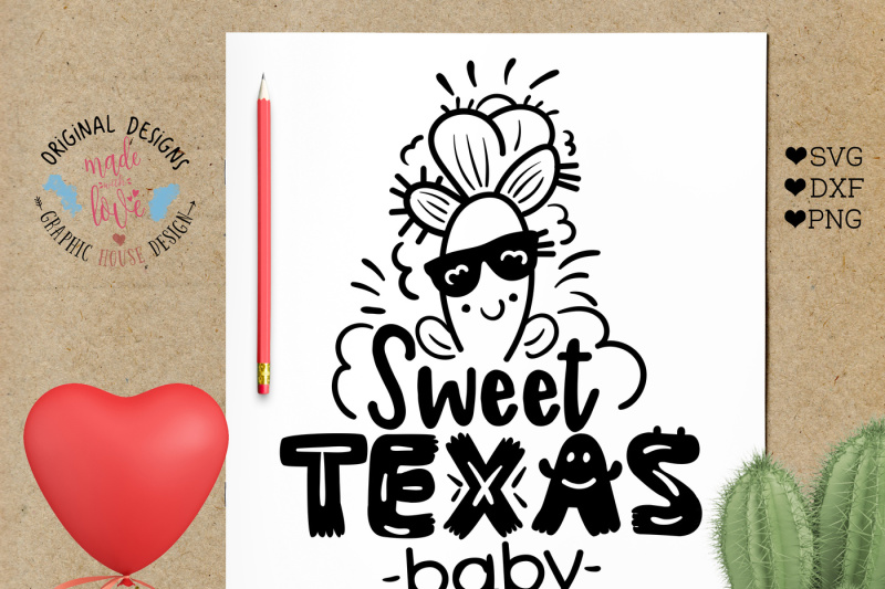 Sweet Texas Baby Cutting File By Graphichousedesign Thehungryjpeg Com