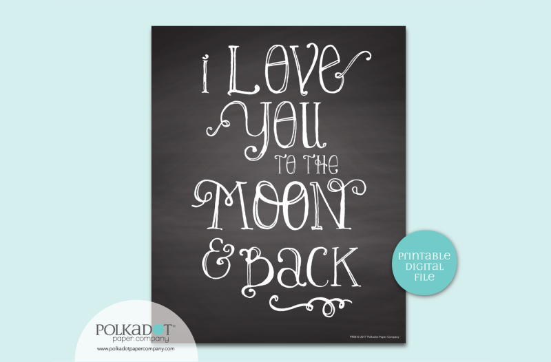 Free Love You To The Moon And Back Chalkboard Style Digital Print Crafter File All Free Svg Files Cut Silhoeutte