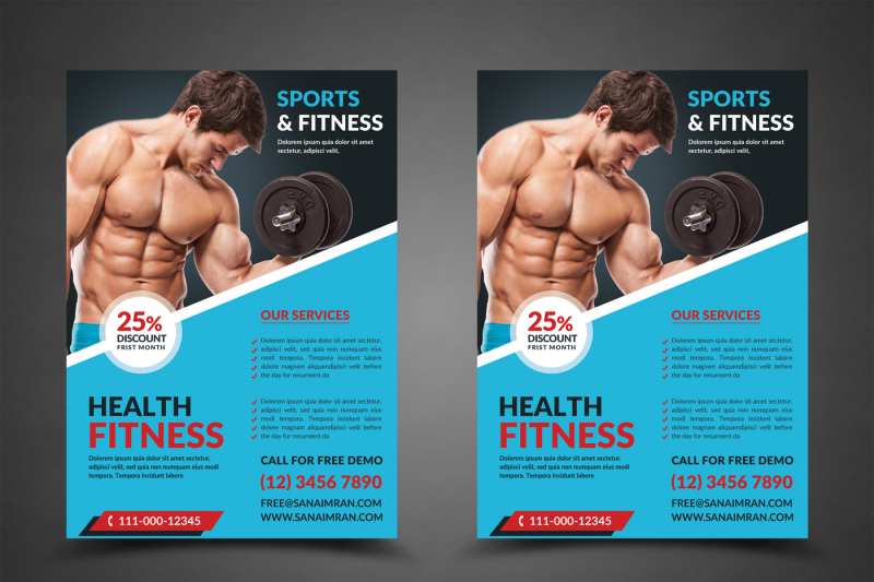 Fitness Flyer By sanaimran | TheHungryJPEG