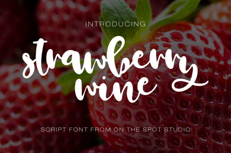 strawberry wine is the newest otss font! fun bounce script w...chine or use...