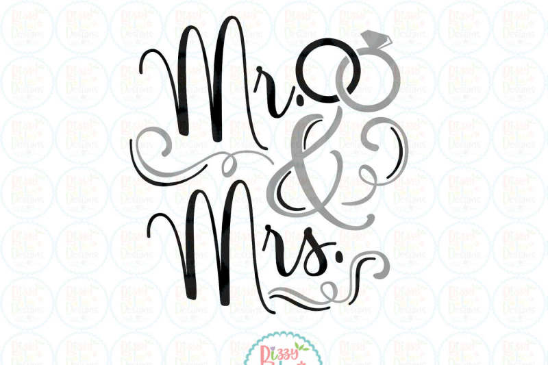 Mr. & Mrs. SVG, EPS, EXF, PNG design By Bizzy Lou Designs