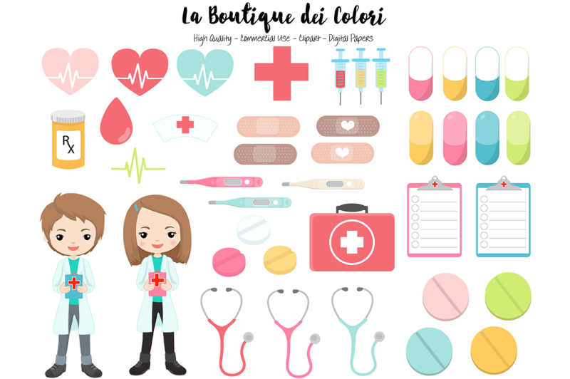 Health Checkup Clipart By La Boutique Dei Colori | TheHungryJPEG