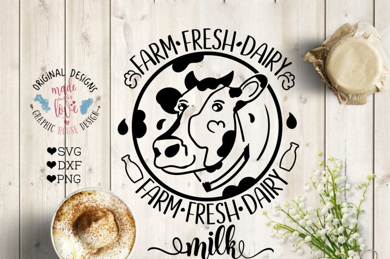 Download Free Farm Fresh Milk Cutting File Svg Download Svg Files Christmas PSD Mockup Templates