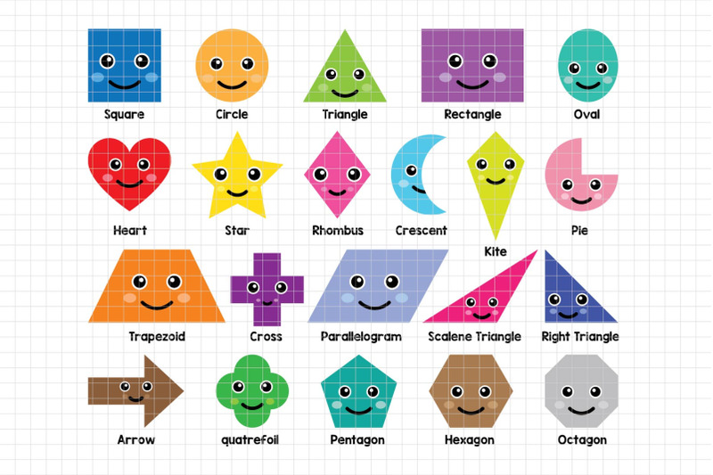 Fun Shapes-Digital Clipart (LES.CL44) By Printablestore | TheHungryJPEG