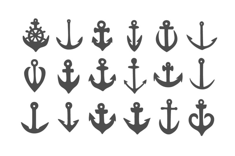 Doodle sailor anchors + patterns By Valentina Gurina Art | TheHungryJPEG