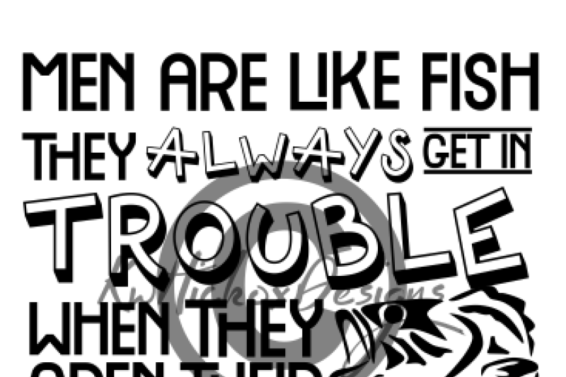Download Free Men Are Like Fish Svg Eps Dxf File SVG Cut Files