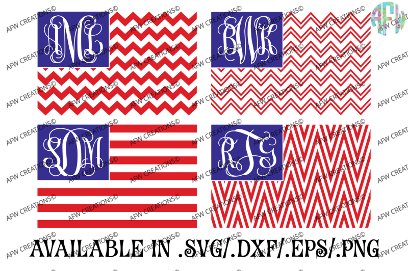 USA American Flag - SVG, DXF, EPS Cut Files By AFW Designs | TheHungryJPEG