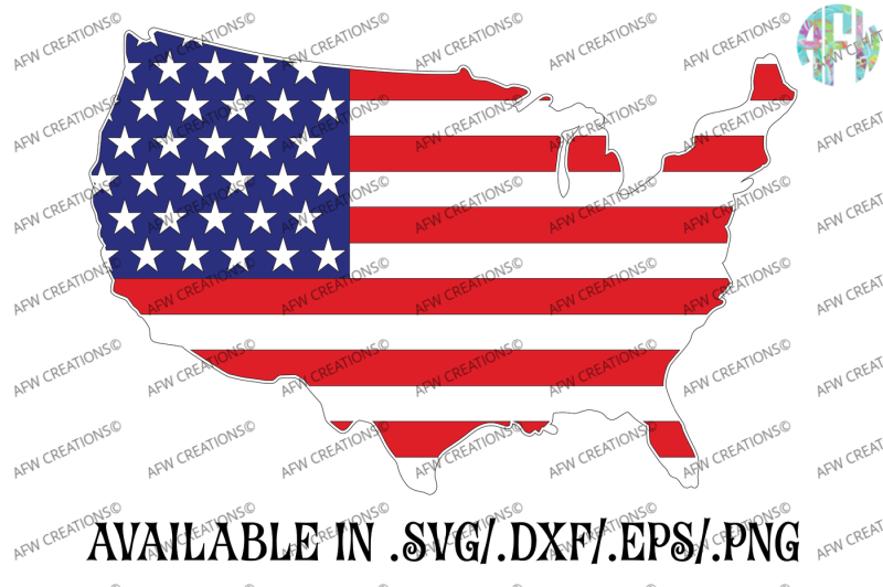 Download American USA Flag, SVG, DXF, EPS, Cut Files By AFW Designs ...