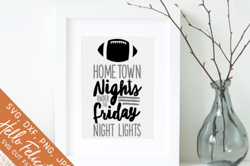 Football Hometown Lights Svg Cutting Files By Hello Felicity Thehungryjpeg Com