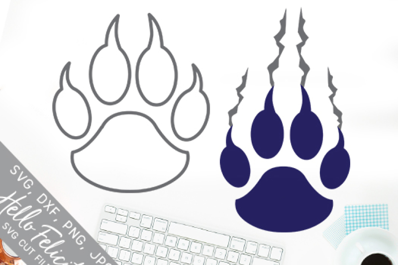 Claw Paw Print Sports Teams Svg Cutting Files By Hello Felicity Thehungryjpeg Com