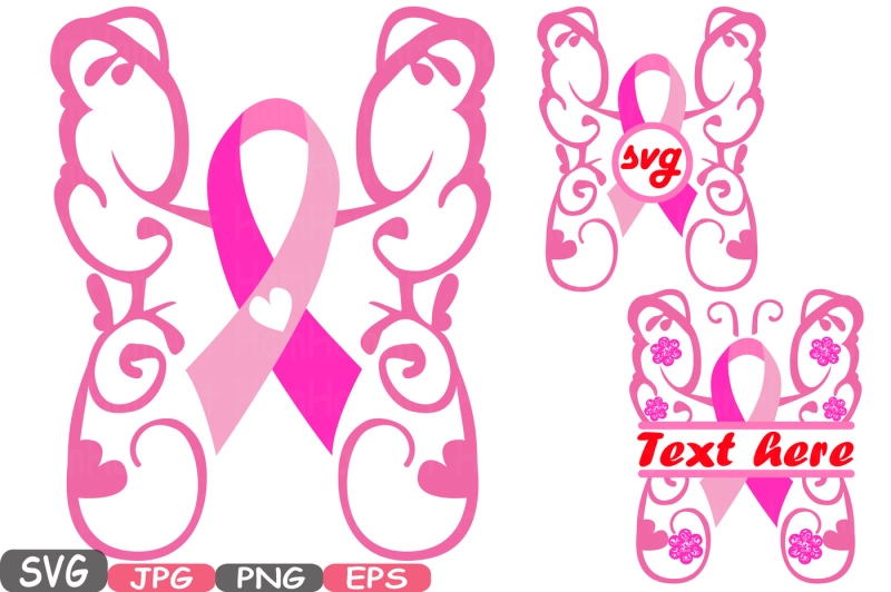 Download Breast Cancer Butterfly SVG Cricut Silhouette swirl Props ...