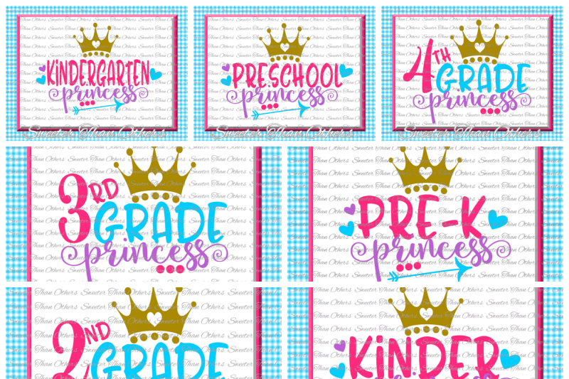 School Princess Svg Bundle Kindergarten First Day Of School Svg And Dxf Files Silhouette Studios Cameo Cricut Instant Download Scal By Sweeter Than Others Thehungryjpeg Com