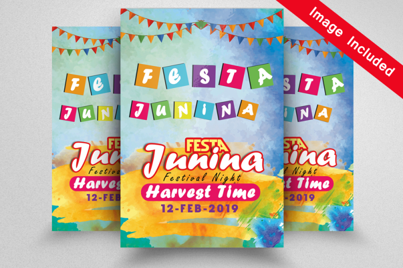 Festa Junina Event Flyer Template By Designhub Thehungryjpeg Com