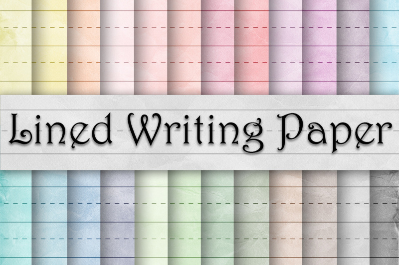 Download Free Lined Writing Paper Digital Paper Crafter File