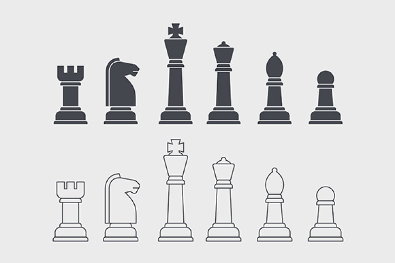 Chess icons By Volyk | TheHungryJPEG