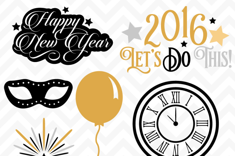 Svg Dxf New Years Eve Party Cuttables Design Download Svg Files Mandalas