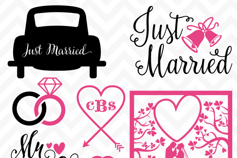 Svg Dxf Just Married Wedding Cuttables Scalable Vector Graphics Design Free Boat Icon Svg