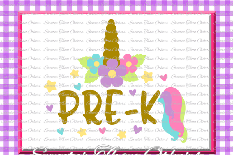 Download Free Unicorn Svg, Pre K SVG Pre Kindergarten cut file ...