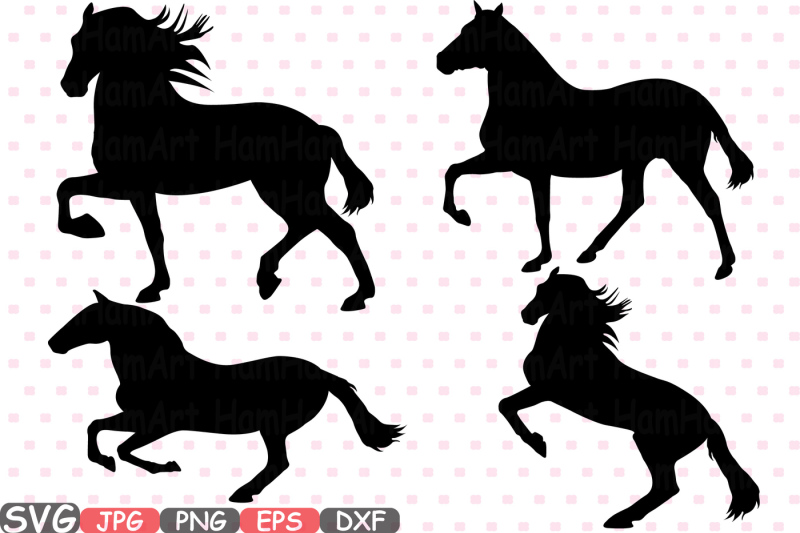 Download Wild Horses Mascot Woodland Monogram Horse Cutting Files ...