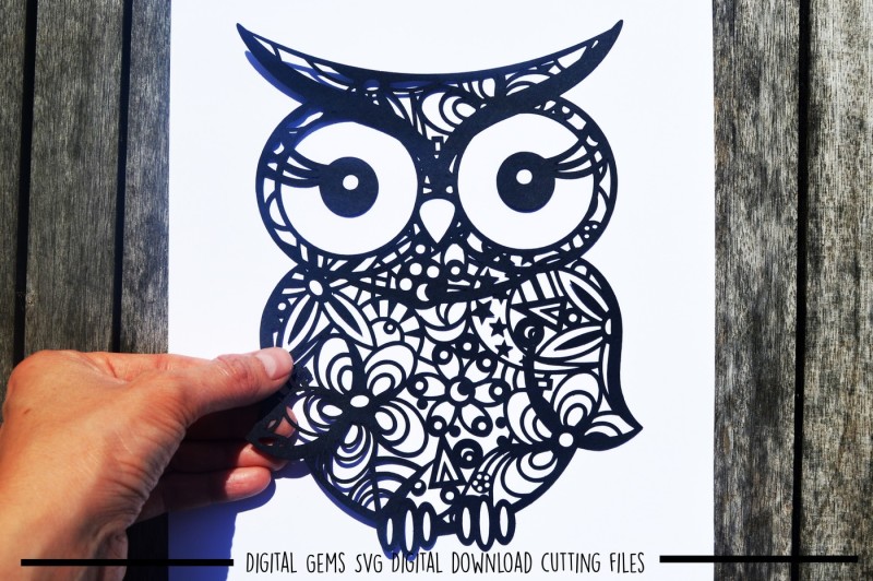 Download Owl Paper Cut SVG / DXF / EPS Files By Digital Gems | TheHungryJPEG.com