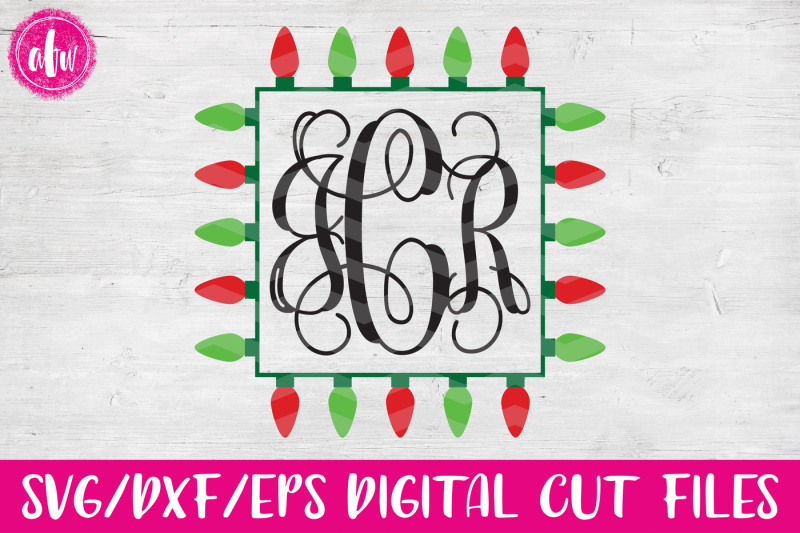 Download Free Free Christmas Lights Frame Svg Dxf Eps Cut File Crafter File PSD Mockup Template