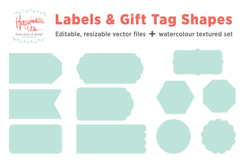 Labels and Gift Tag Shapes By Fathima's Studio | TheHungryJPEG.com