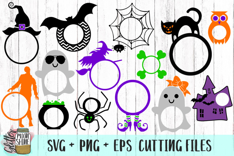 Download Free Halloween Monogram Frame Bundle Svg Png Eps Cutting Files Crafter File