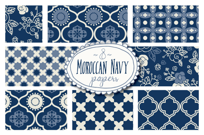 Moroccan Seamless Patterns - Vector By The Pen and Brush