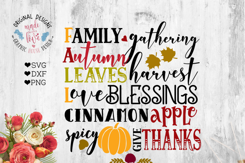 Download Free Autumn Fall Blessings Harvest Thanksgivings Cut File Crafter File