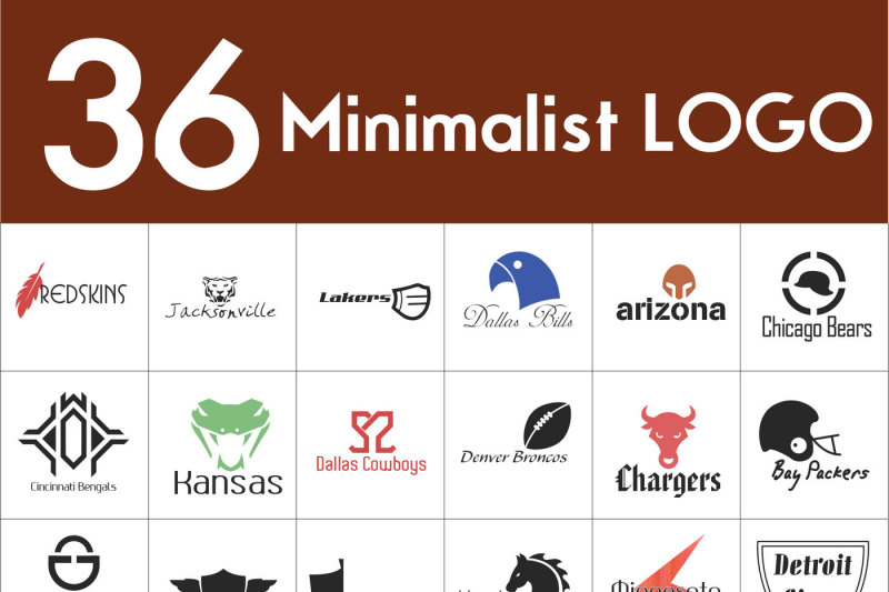 36 Minimalist Logo Pack 2 By Creative Mount Thehungryjpeg Com