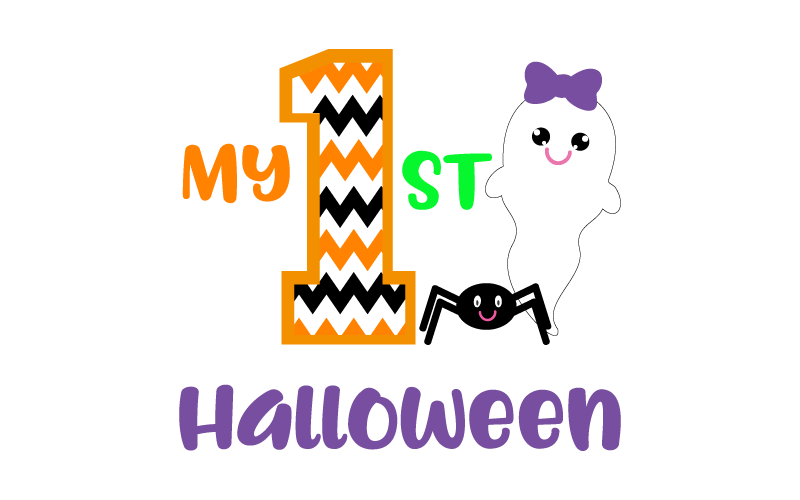 My First Halloween Svg Png Dxf Baby Halloween Cut File For Silhouette And Cricut By Createntreasure Thehungryjpeg Com