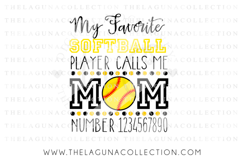 Free My Favorite Softball Player Calls Me Mom Softball Svg Sport Svg Softball Mom Crafter File Free Svg Files Images For Cricut And Silhouette