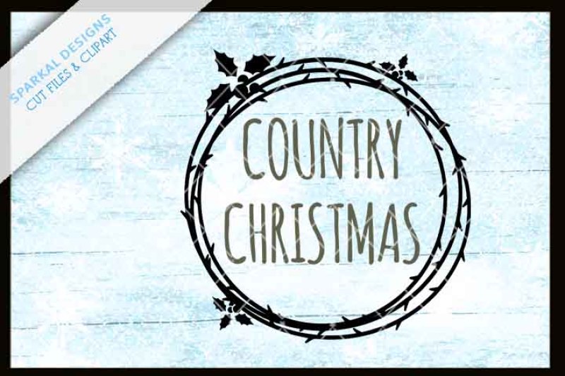 Free Country Christmas With Wreath Crafter File Best Sites To Download Free Svg Cut Files For Cricut
