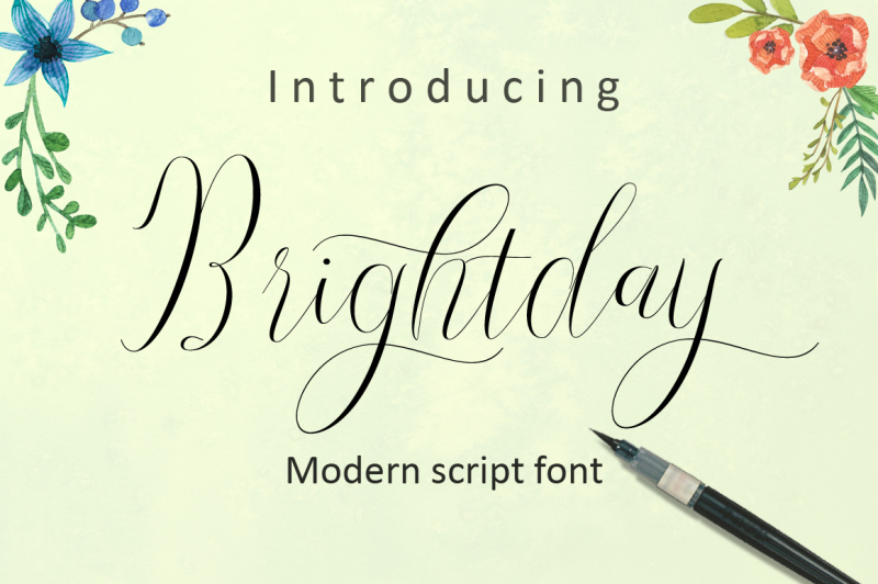 Brightday Script By Cooldesignlab Thehungryjpeg Com