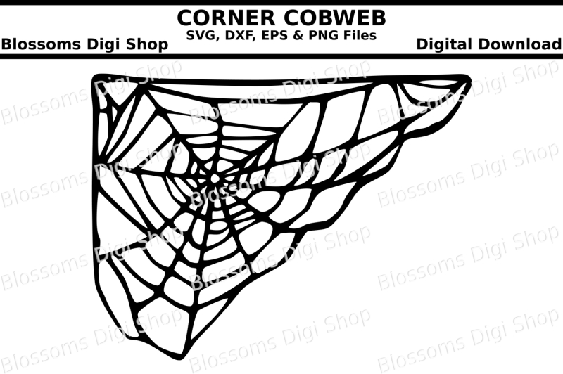 Download Free Corner Cobweb Cut File Svg Dxf Eps And Png Files Crafter File