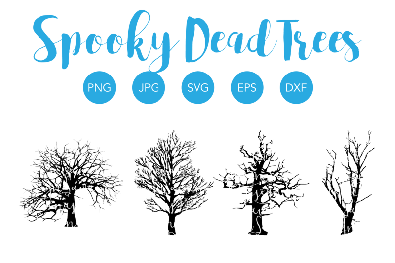 Spooky Halloween Trees By Savanasdesign Thehungryjpeg Com