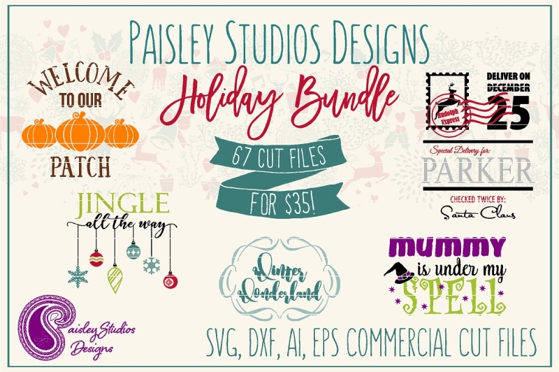 Free Paisley Studios Designs Holiday Bundle Svg Free Svg Files Download For Personal Use