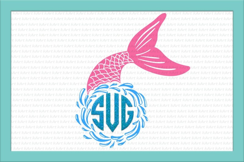 Download Mermaid Monogram Svg Mermaid Svg Fish Tail Monogram Cutting File