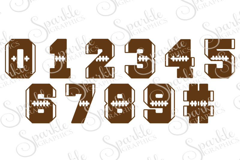 Download Free Football Number Font Cut File Crafter File