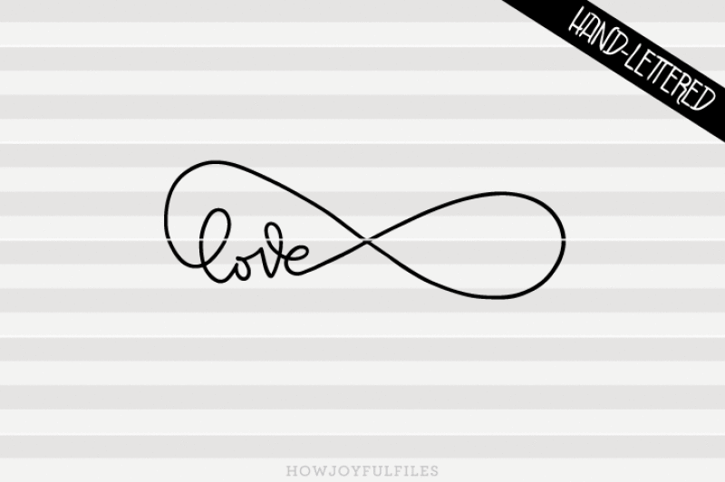 Download Free Eternal Love Svg Pdf Dxf Hand Drawn Lettered Cut File ...