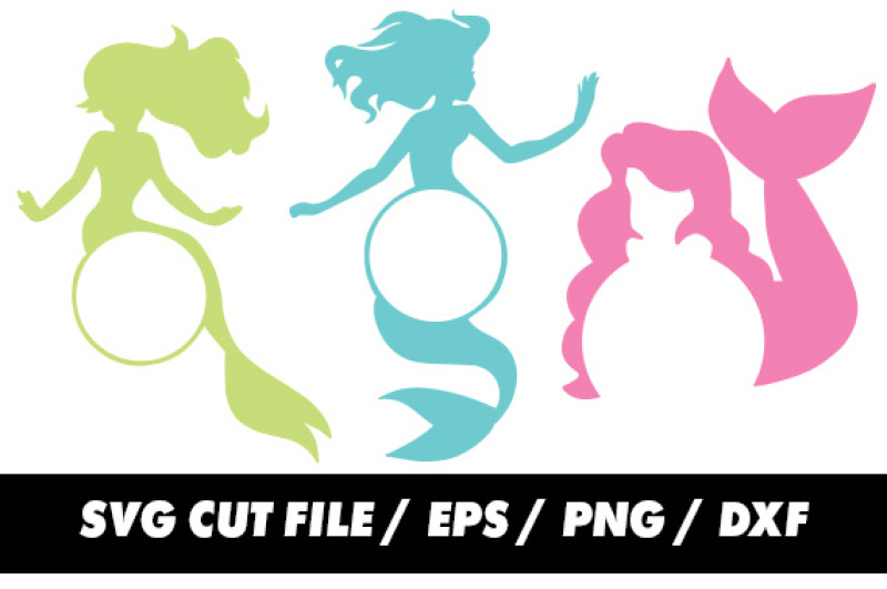 Mermaid SVG for Silhouette and Cricut By Freeling Design House