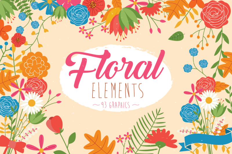 Floral Elements By TWB Supply co. | TheHungryJPEG