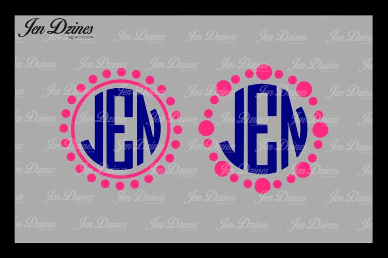 Download Free Dot Circle Monogram Frame Svg Dxf Eps Png Crafter File Download Free Svg Cut Files Cricut Silhouette Design