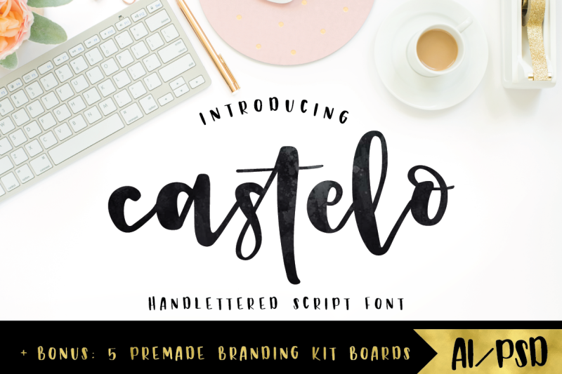 Castelo Script 5 Branding Kits By Inky Jar Thehungryjpeg Com